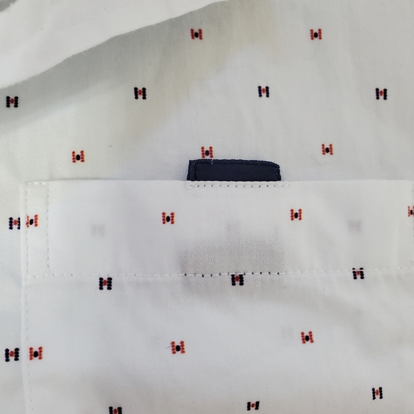 BUCKLE EightX Button Down Dress Shirt Size L Classic Fit Contrast Flip-Cuff - Picture 12 of 13